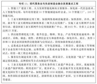 河南省“十四五”制造业高质量发展与现代服务业发展规划——聚焦信息技术咨询服务